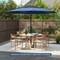 Costway 10 ft 3-tier Vented Patio Umbrella Large Market Table Umbrella Outdoor Sun Shade Brown/Turquoise/Navy/Beige/Gray/Red/Black
